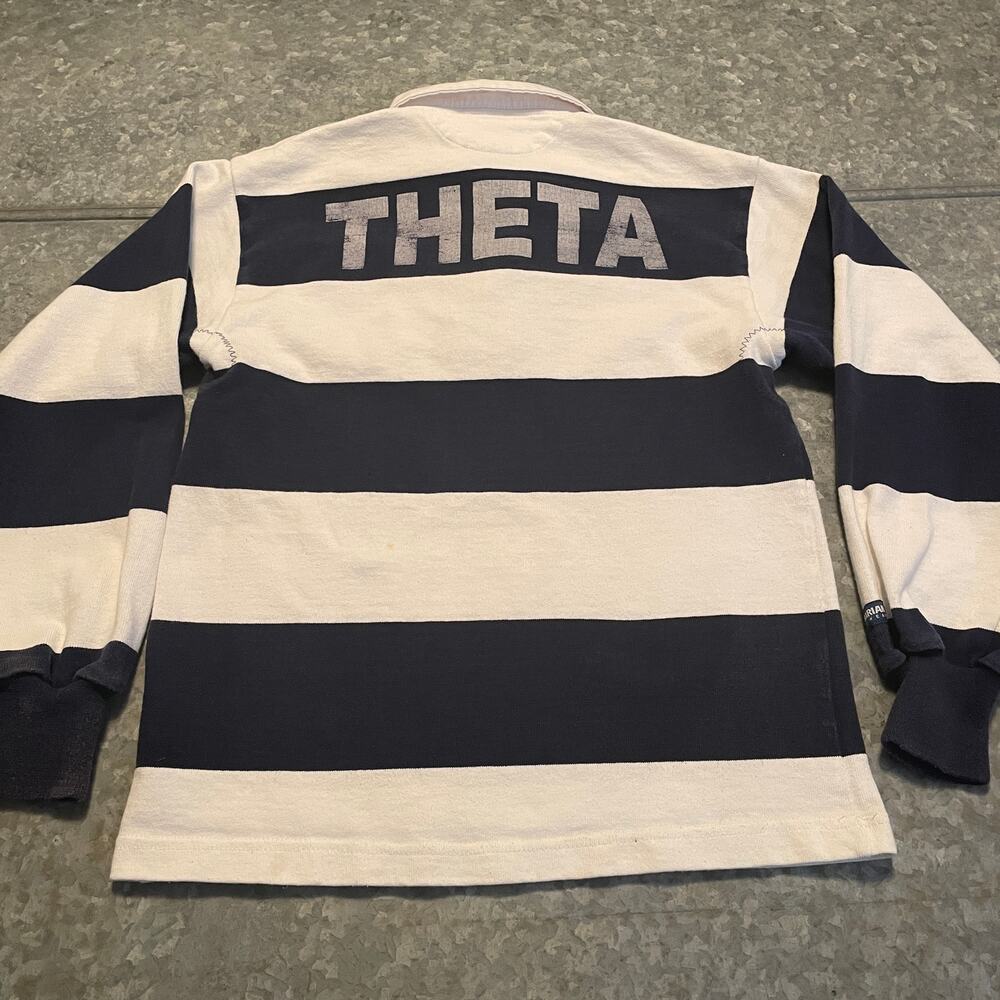 Vintage Kappa Alpha Theta Embroidered Crest Patch Rugby Shirt Small Coat Of Arms - Picture 7 of 13